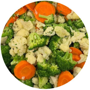 California style vegetables - carrots, cauliflower, and broccoli